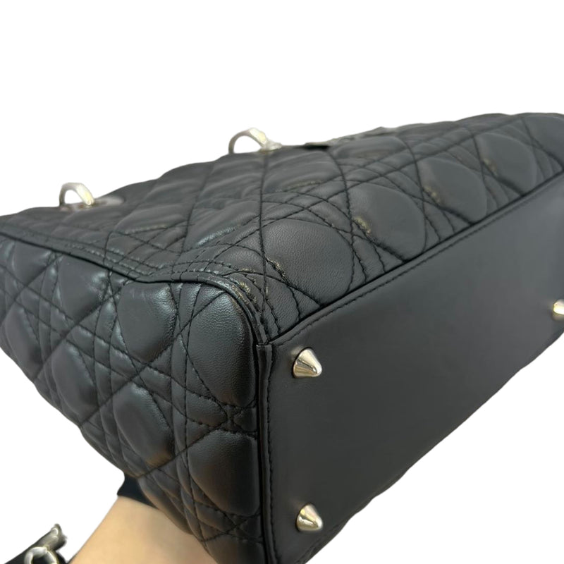 Classic Lambskin Medium Lady Dior Black SHW