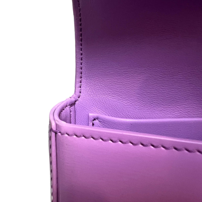 Shiny Calfskin Cuir Triomphe Chain Bag Purple GHW