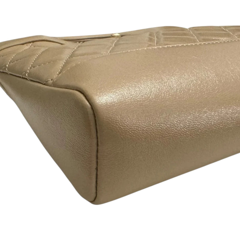 31 Shopping Tote Mini Crumpled Lambskin Dark Beige GHW