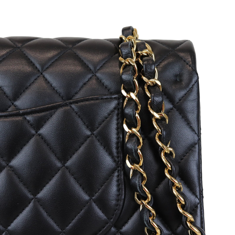 Classic Flap Medium M/L Lambskin Black GHW