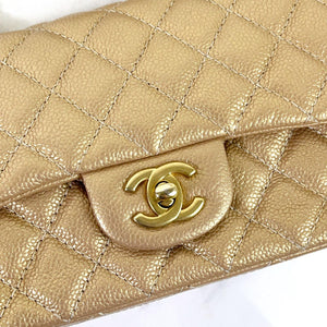 Mini 15C Rectangle Caviar Gold GHW