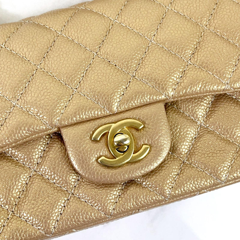 Mini 15C Rectangle Caviar Gold GHW