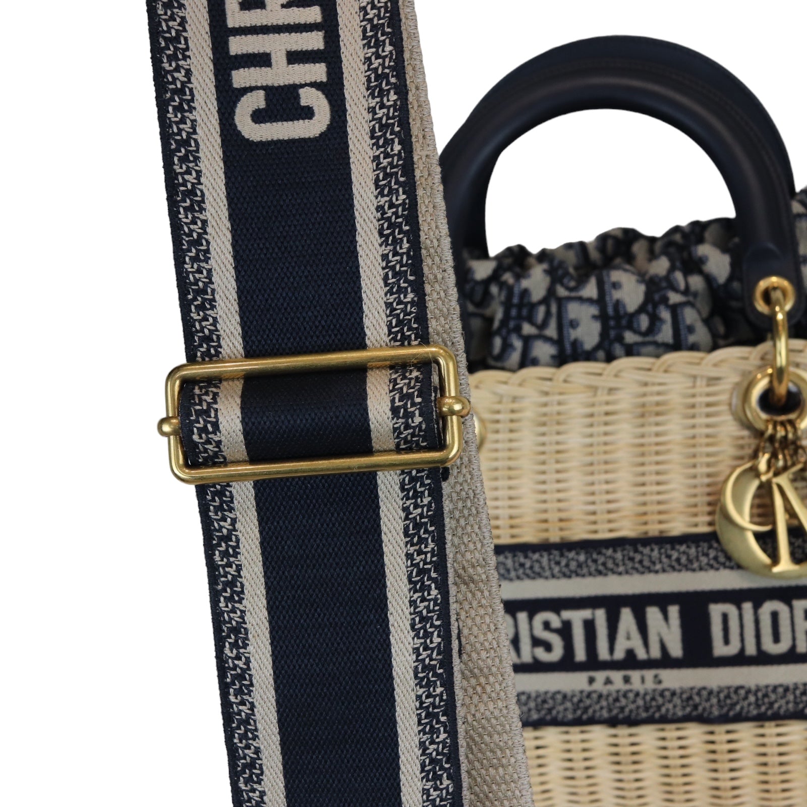 Christian Dior Lady Dior Medium Wicker Oblique Blue GHW – Bag Religion
