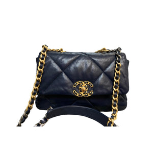 Chanel 19 Quilted Blue Large MHW