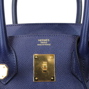 Birkin 30 Epsom Blue Nuit GHW