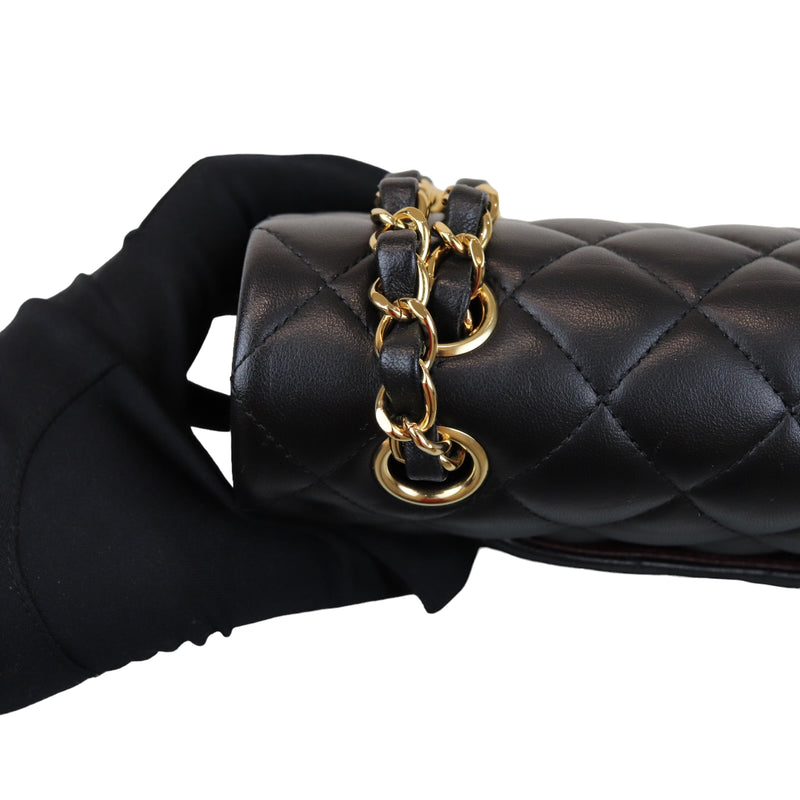 Classic Flap Medium M/L Lambskin Black GHW