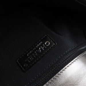 Mettalic Chain Around Medium Flap Silver RHW