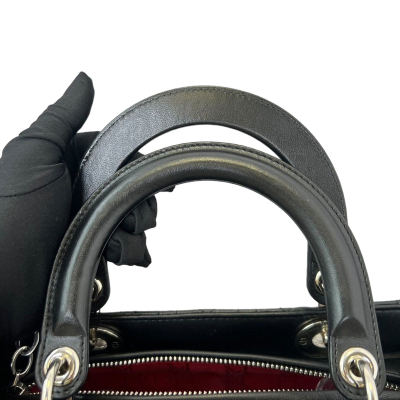 Classic Lambskin Medium Lady Dior Black SHW
