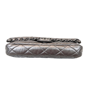 Mettalic Chain Around Medium Flap Silver RHW