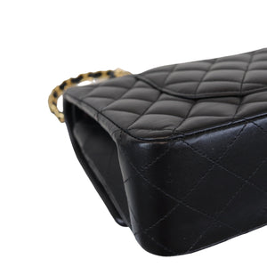 Classic Flap Medium M/L Lambskin Black GHW