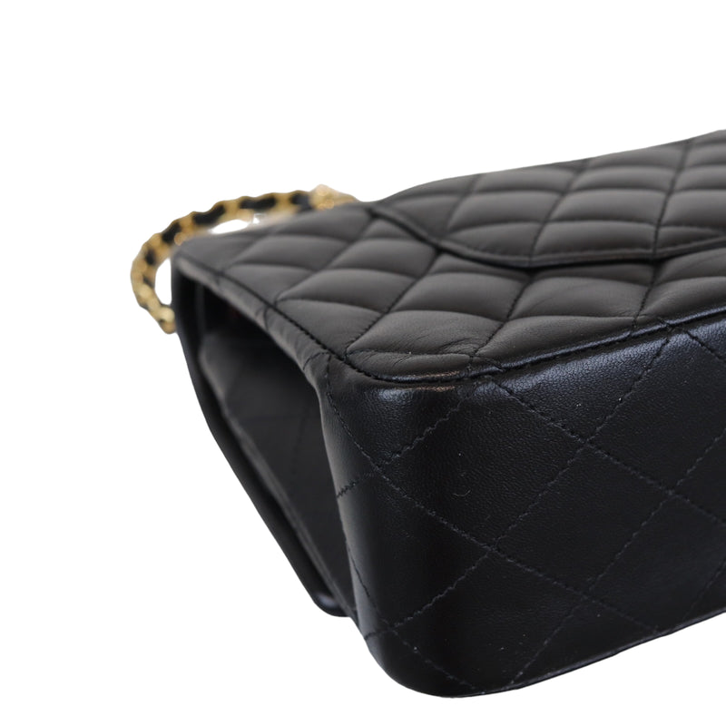 Classic Flap Medium M/L Lambskin Black GHW