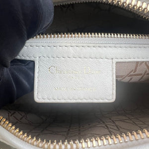 Cannage Lady Dior Medium White GHW