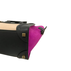 Micro Luggage Tote Grained Calfskin Tri-Color GHW