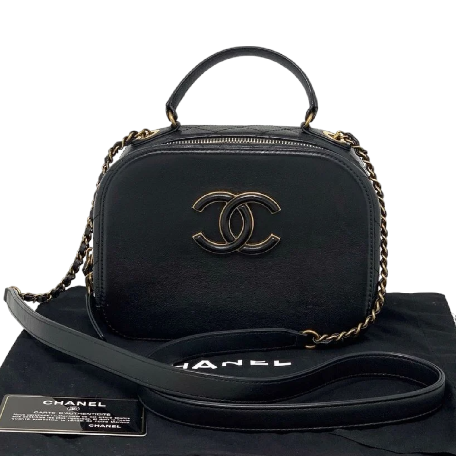 Chanel - Large Coco Curve Flap Bag - Black - Pre-Loved