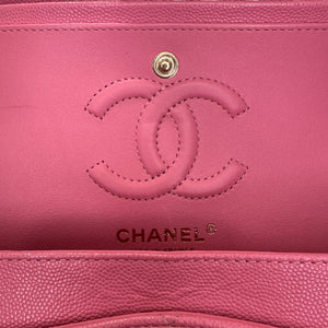 Classic Double Flap Small Caviar Quilted Pink SHW
