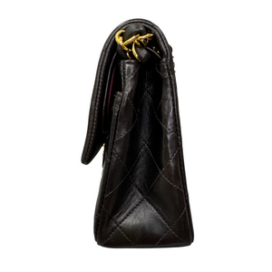 Classic Vintage Double Flap Small Lambskin Black GHW