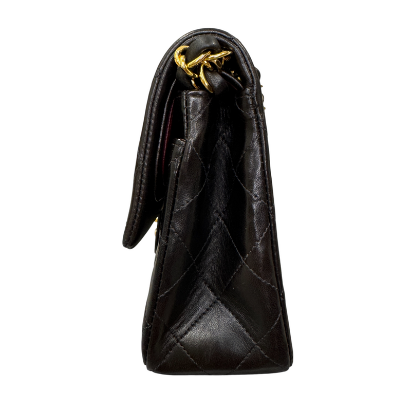 Classic Vintage Double Flap Small Lambskin Black GHW