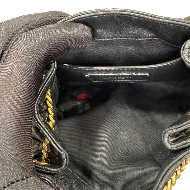 Nolita Mini Lambskin Quilted Monogram Black GHW