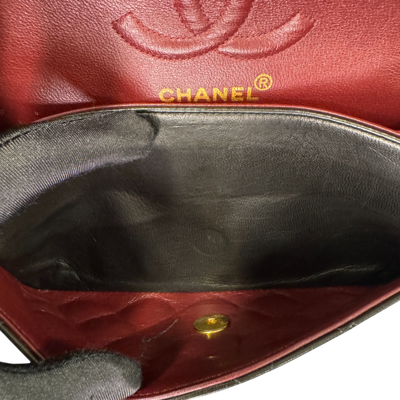 Classic Vintage Double Flap Small Lambskin Black GHW