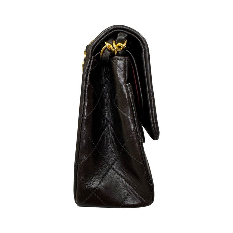 Classic Vintage Double Flap Small Lambskin Black GHW