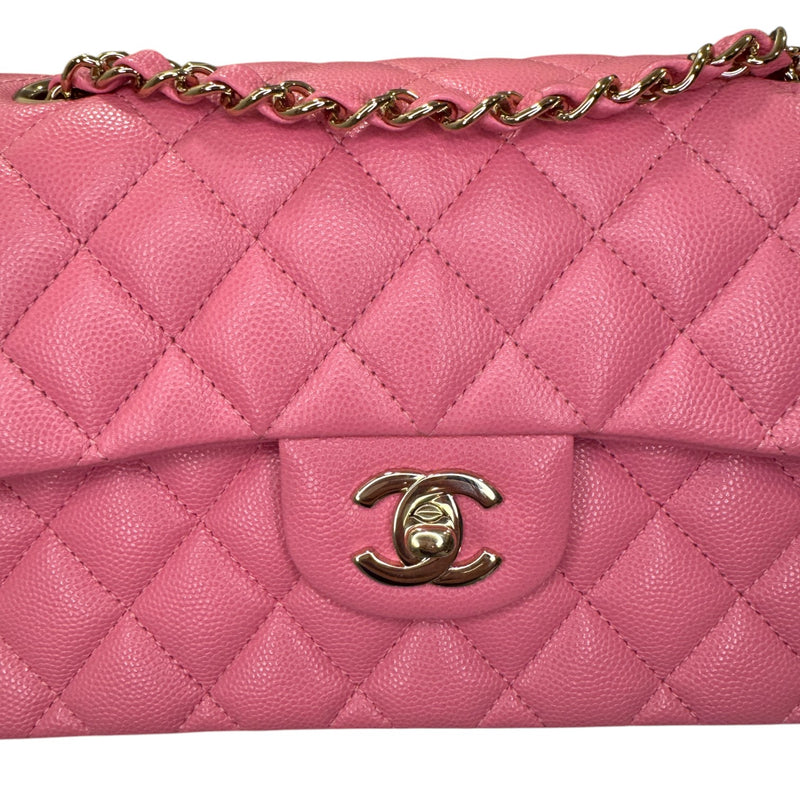 Classic Double Flap Small Caviar Quilted Pink SHW