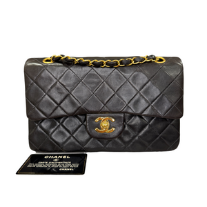 Classic Vintage Double Flap Small Lambskin Black GHW