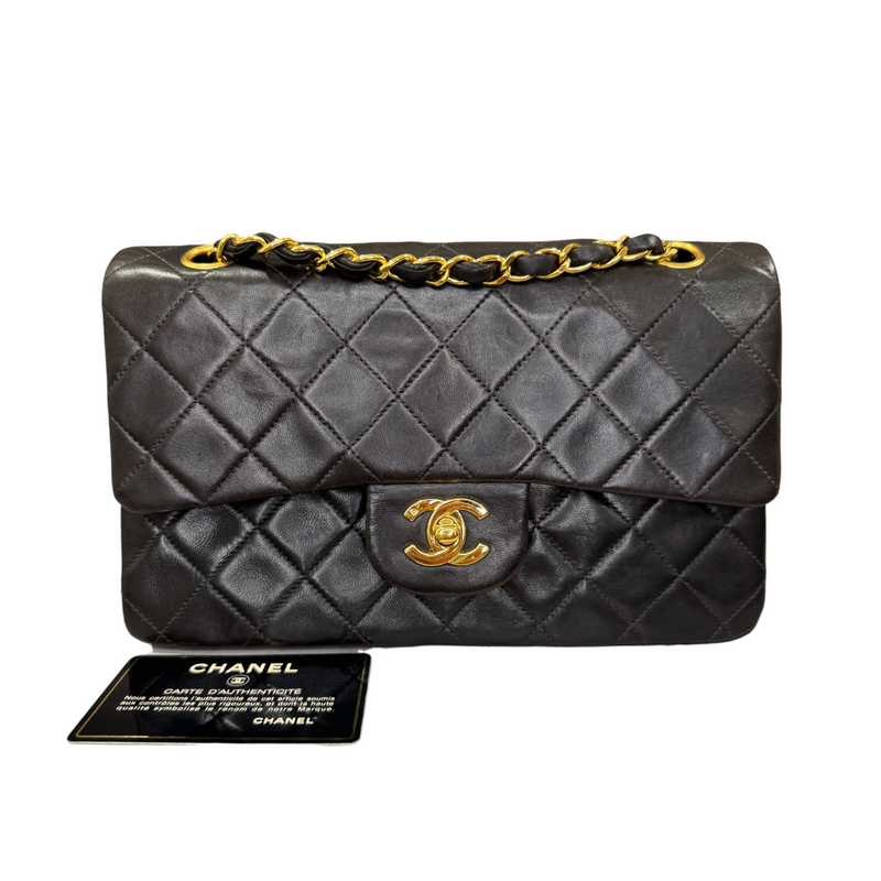 Classic Vintage Double Flap Small Lambskin Black GHW