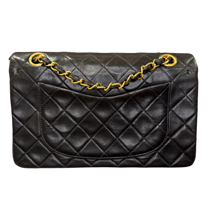 Classic Vintage Double Flap Small Lambskin Black GHW
