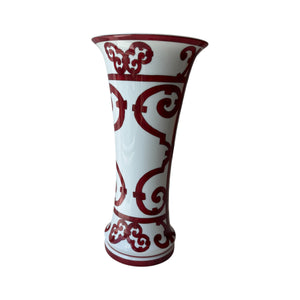 Balcon du Guadalquivir Vase Red and White