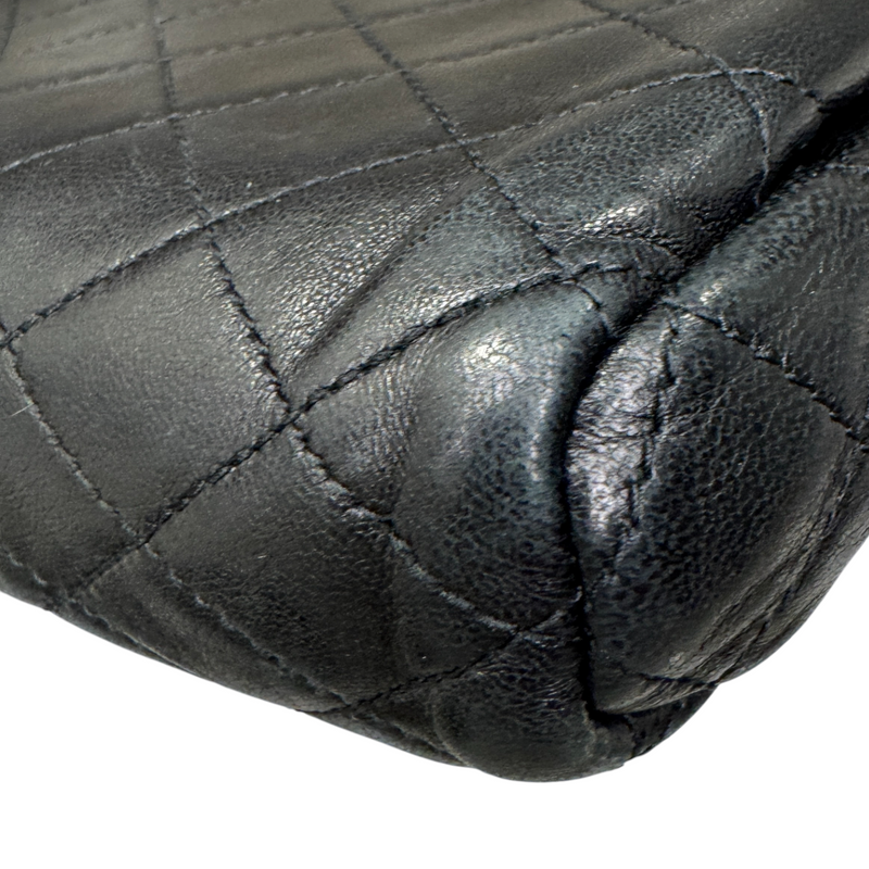 Nolita Mini Lambskin Quilted Monogram Black GHW