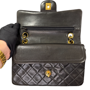 Classic Vintage Double Flap Small Lambskin Black GHW
