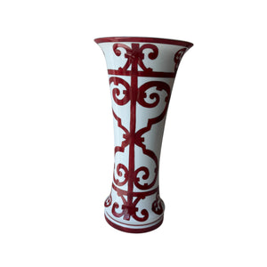 Balcon du Guadalquivir Vase Red and White