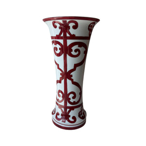 Balcon du Guadalquivir Vase Red and White