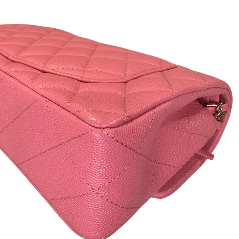 Classic Double Flap Small Caviar Quilted Pink SHW