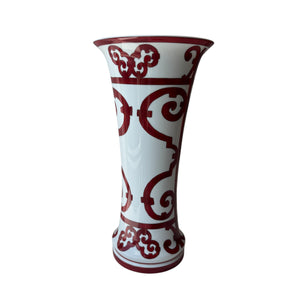 Balcon du Guadalquivir Vase Red and White