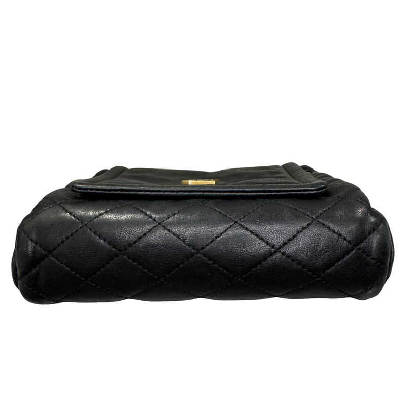 Nolita Mini Lambskin Quilted Monogram Black GHW