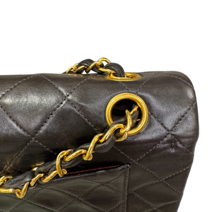 Classic Vintage Double Flap Small Lambskin Black GHW