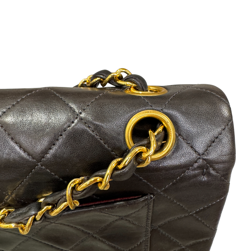 Classic Vintage Double Flap Small Lambskin Black GHW