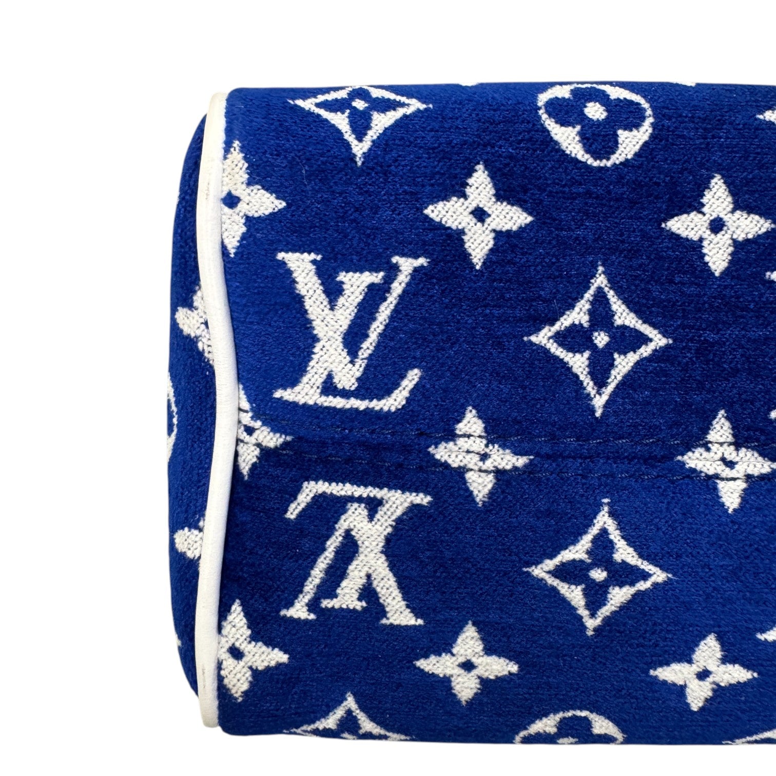 Louis Vuitton Speedy Bandouliere 20 Velvet Monogram Blue GHW – Bag