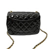Coco Hearts Square Flap Small Patent Enamel Black GHW