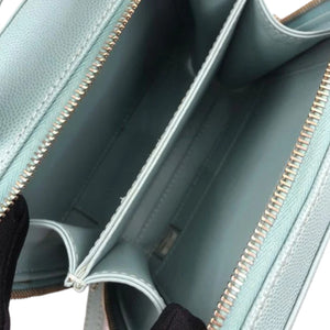 CC Filigree Vanity Case Small Caviar Tiffany Blue GHW