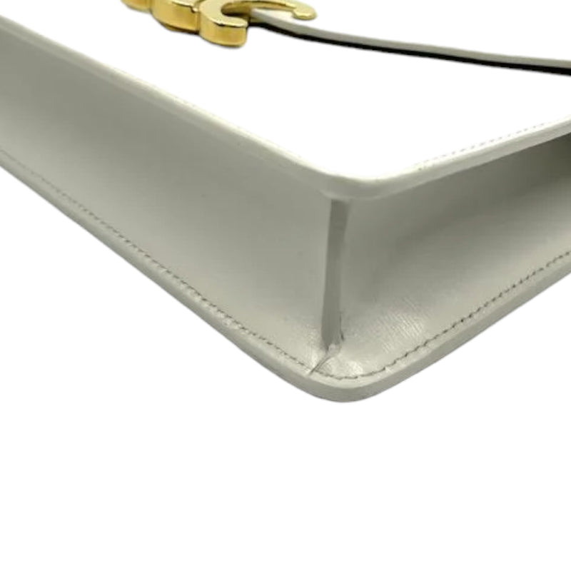 Triomphe Wallet on Chain Smooth Calfskin Off White GHW