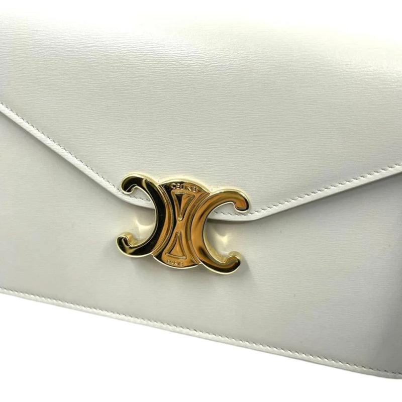 Triomphe Wallet on Chain Smooth Calfskin Off White GHW