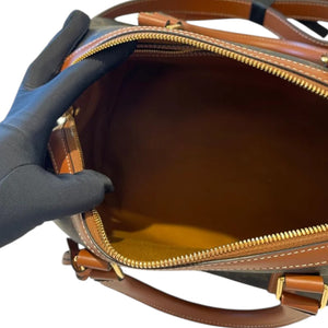 Boston Triomphe Canvas Calfskin Tan GHW