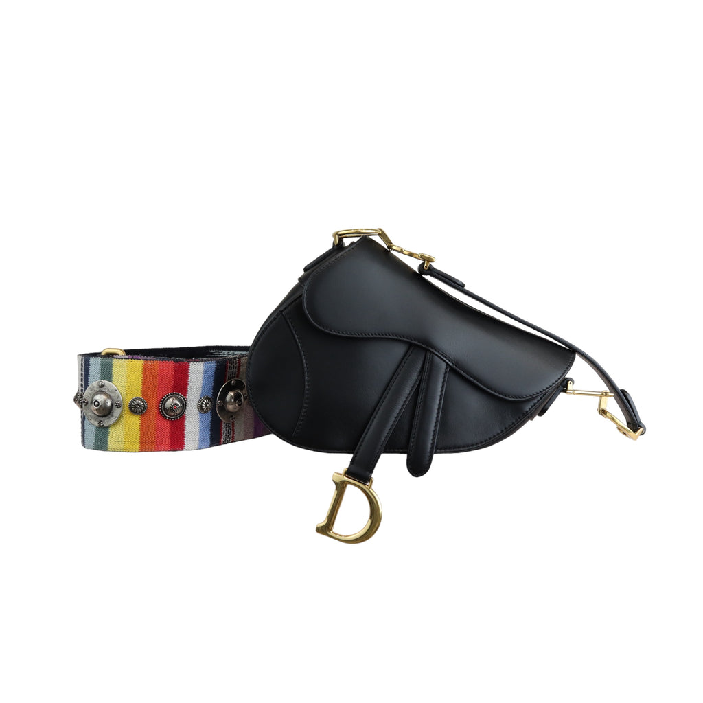 Saddle Bag Mini with Additional Strap Black GHW