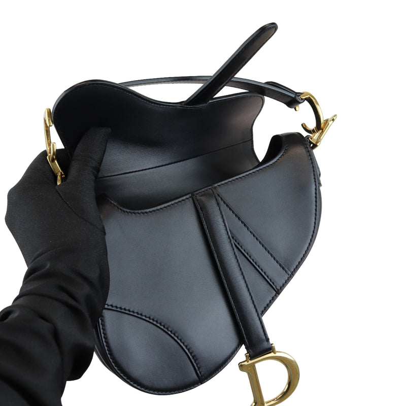 Saddle Bag Mini with Additional Strap Black GHW