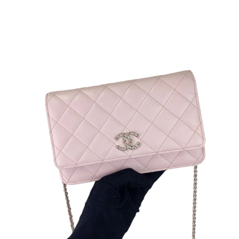 Coco Candy Wallet On Chain Caviar Sakura Pink GHW