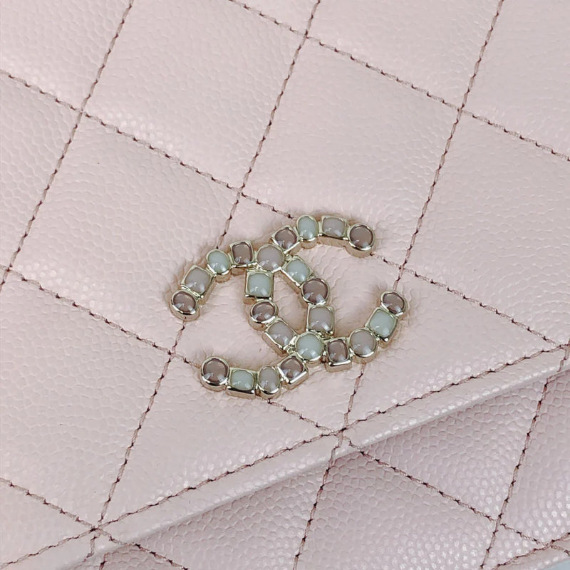 Coco Candy Wallet On Chain Caviar Sakura Pink GHW