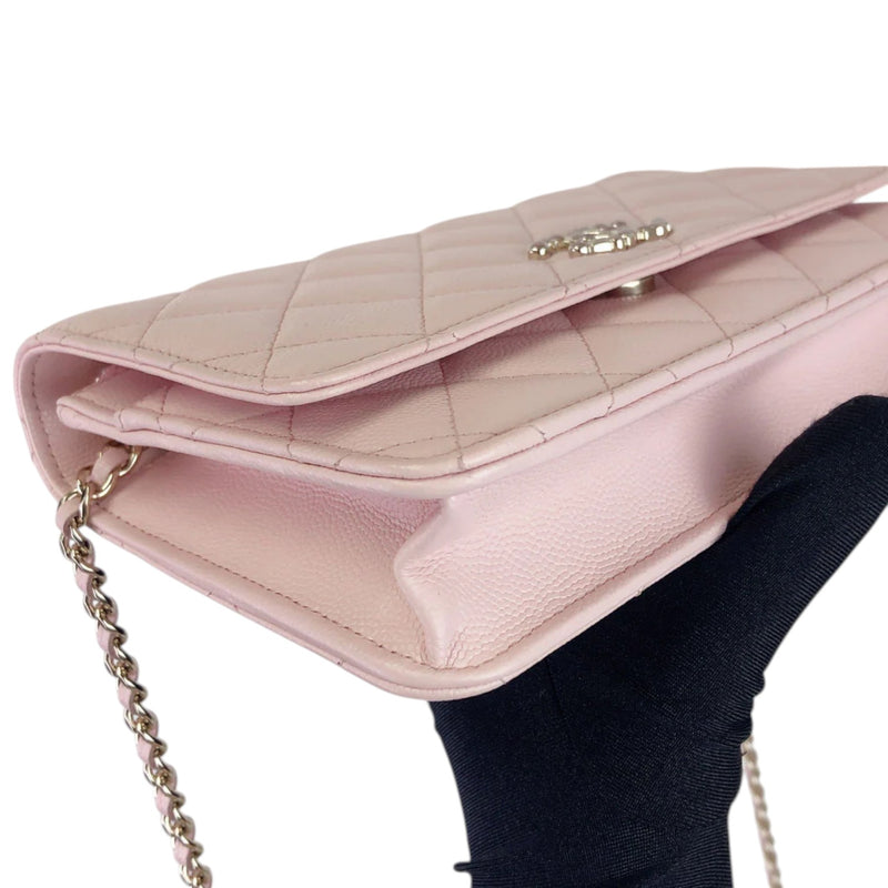 Coco Candy Wallet On Chain Caviar Sakura Pink GHW