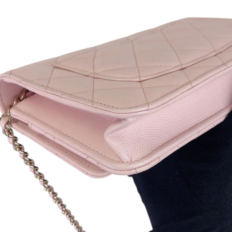 Coco Candy Wallet On Chain Caviar Sakura Pink GHW